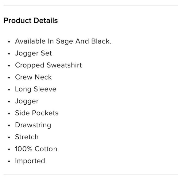 Daisy Vintage Wash Jogger Set - Sage Size Medium - Picture 4 of 5